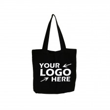 Black Color Canvas Shopping Bag